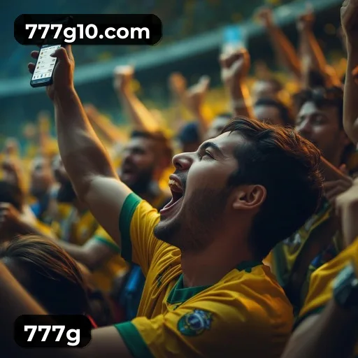 App 777g para iOS e Android — interface mobile, login biométrico e PIX integrado